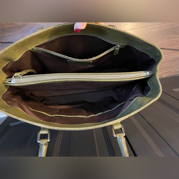 COACH Olive Green Suede Purse (Used) - Picture 9 of 13